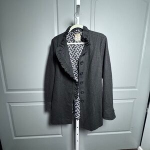 TULLE GRAY WOOL JACKET SZ L